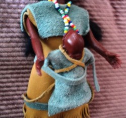 7 1/2'' NATIVE APACHE 808  & CHEROKEE 802 CARLSON DOLLS, BABY TAG